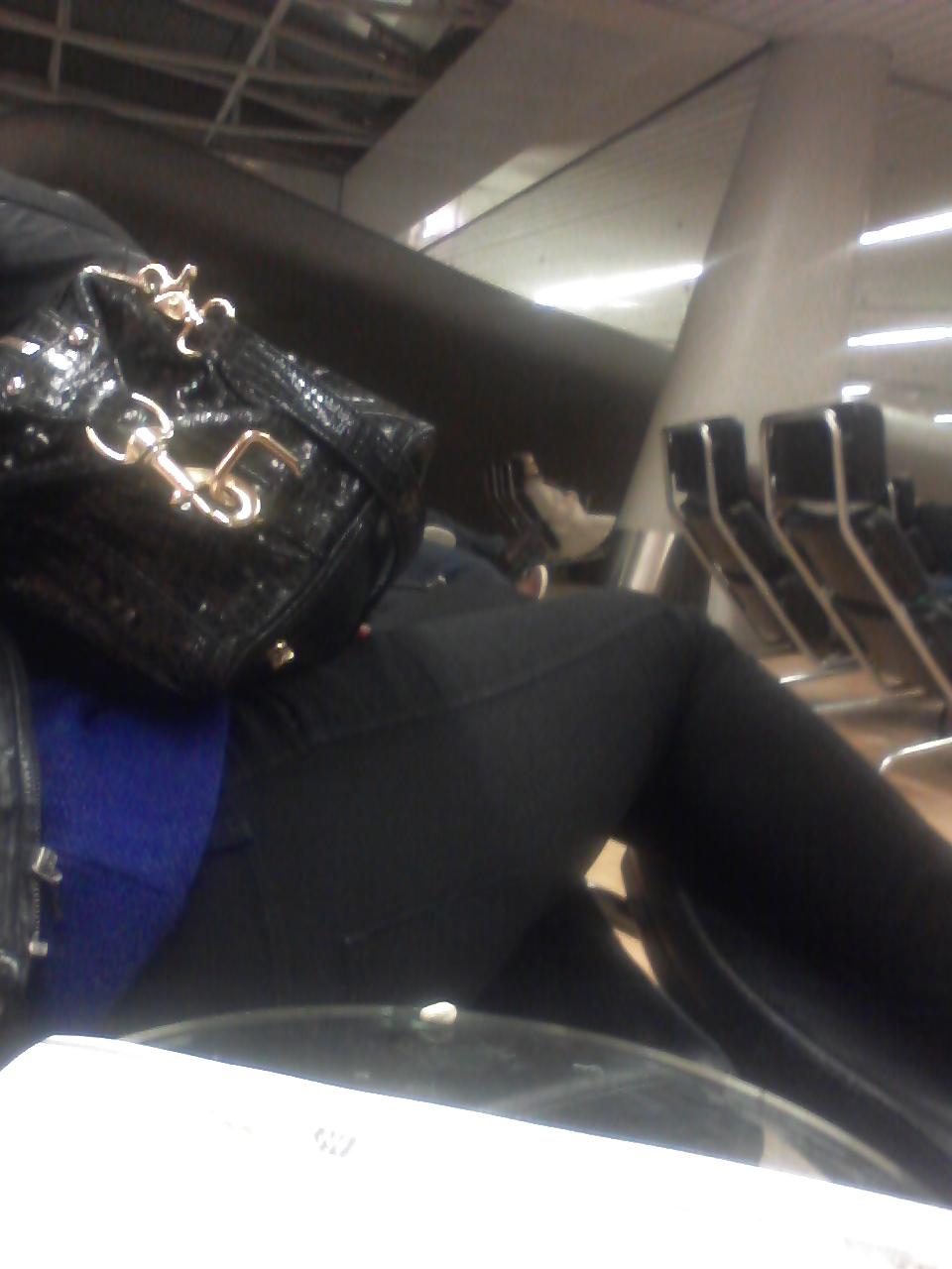 10P Sexy black girl at the Airport