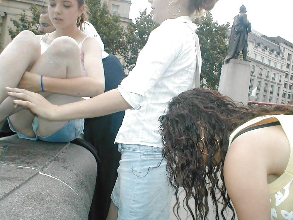 12P Upskirt wet panties 