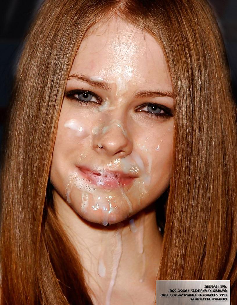 24P Avril Lavigne cumshots & bukkake