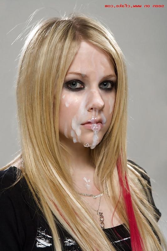 24P Avril Lavigne cumshots & bukkake