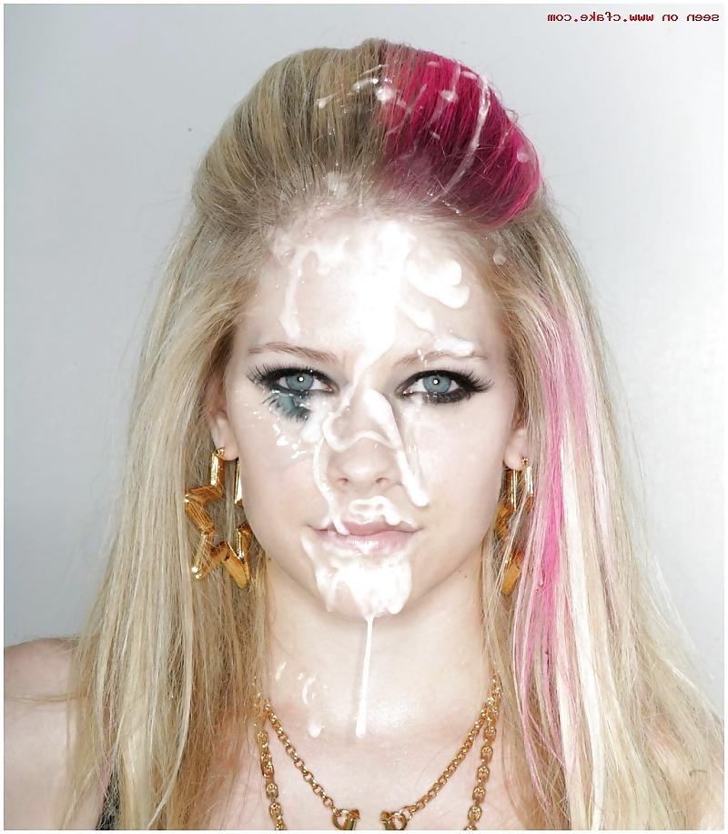 24P Avril Lavigne cumshots & bukkake