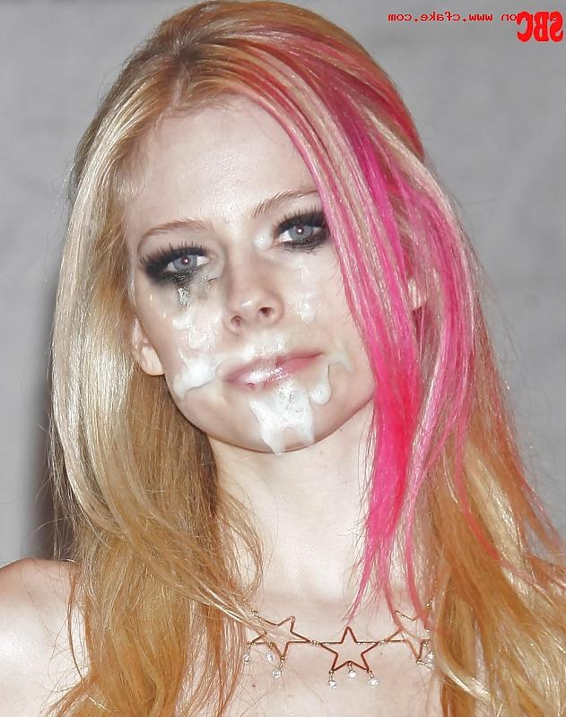 24P Avril Lavigne cumshots & bukkake