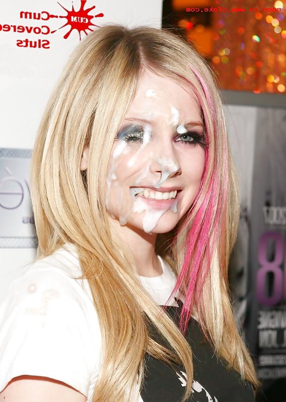 24P Avril Lavigne cumshots & bukkake