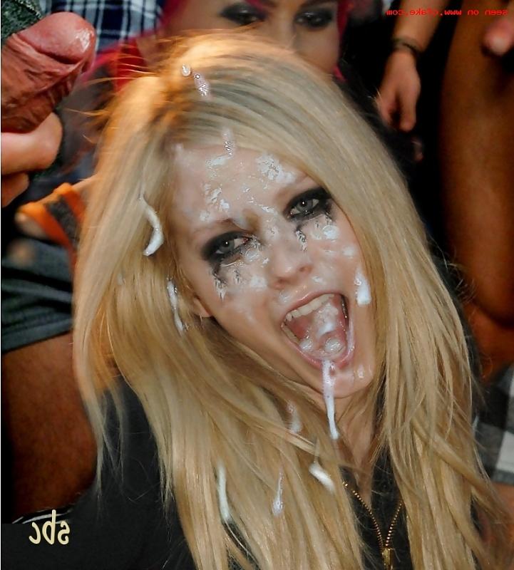 24P Avril Lavigne cumshots & bukkake