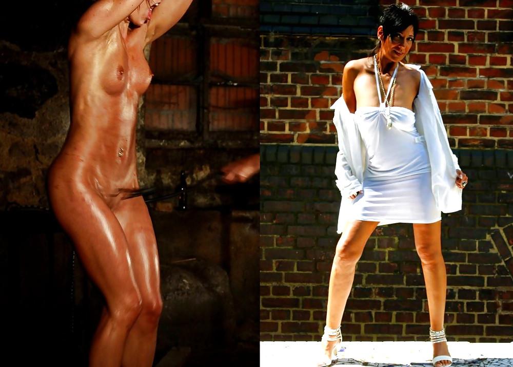 12P Sexy dressed undressed milf clothed and naked