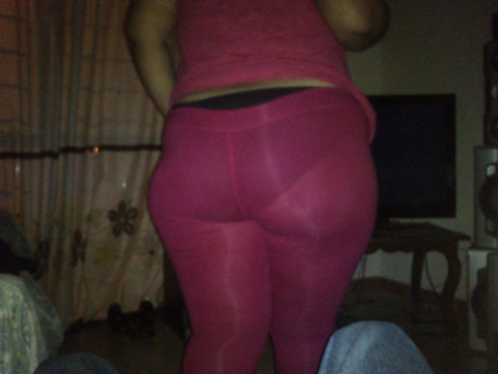 6P Mi amiga bbw en leggins rosados