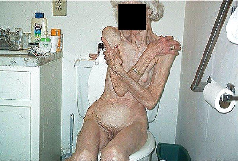 24P EXTREMELY SKINNY AND VERY OLD HAIRY GRANNY