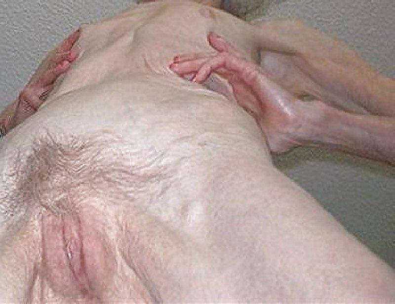24P EXTREMELY SKINNY AND VERY OLD HAIRY GRANNY