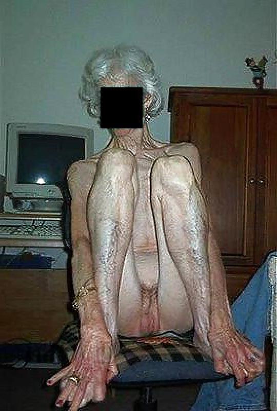 24P EXTREMELY SKINNY AND VERY OLD HAIRY GRANNY