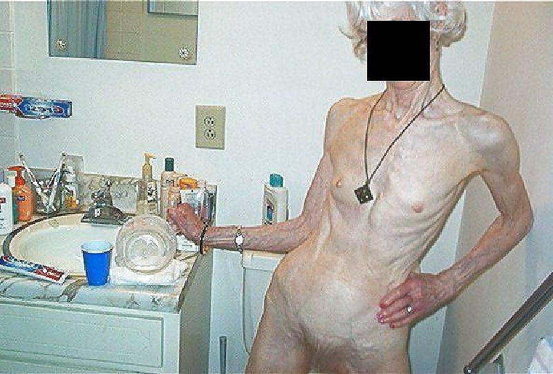 24P EXTREMELY SKINNY AND VERY OLD HAIRY GRANNY