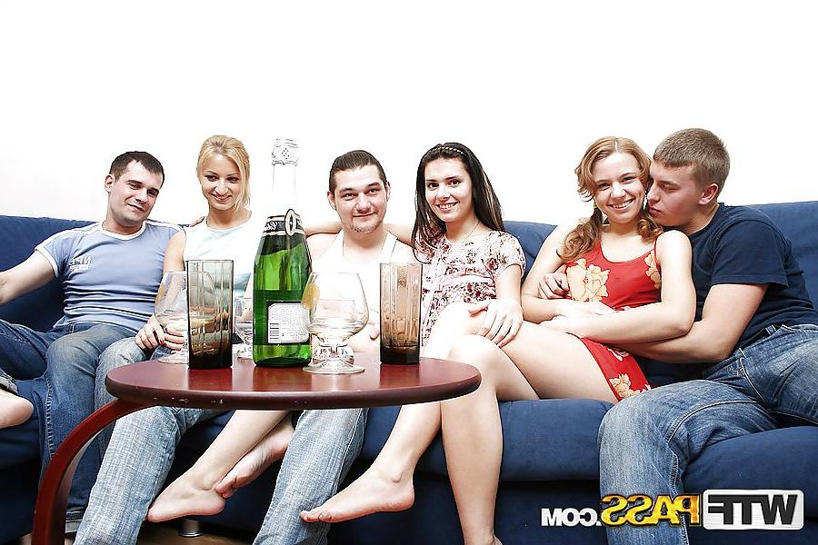 16P Hot college sluts non stop group fucking