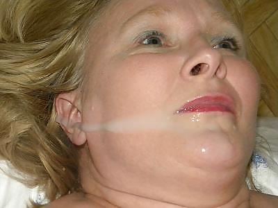 5P My BBW gags on cum
