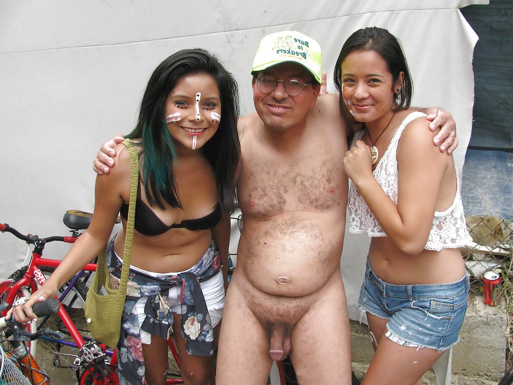 24P Clothed women with naked men.