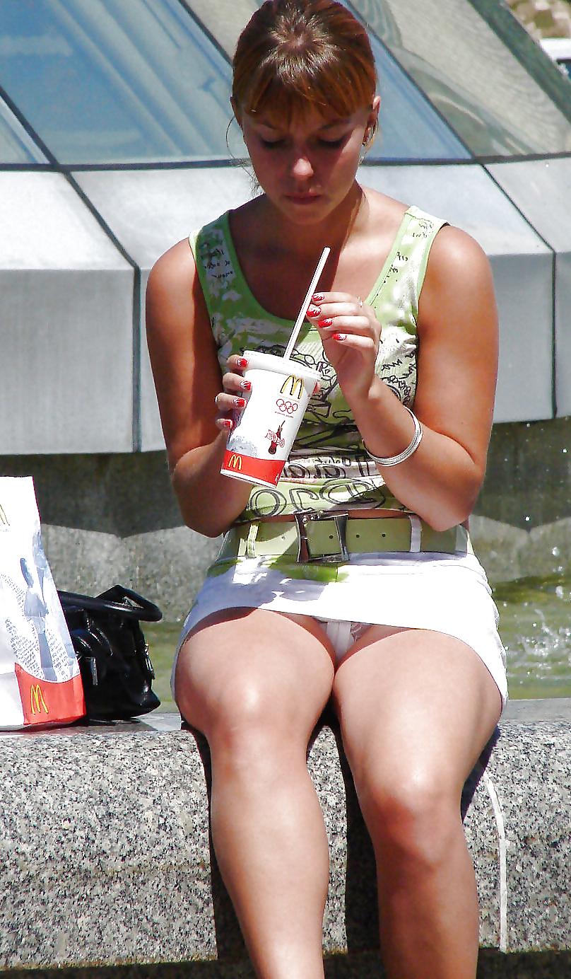 25P Upskirt White Panties 2