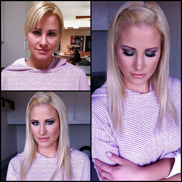 25P Pornstars before and after their makeup