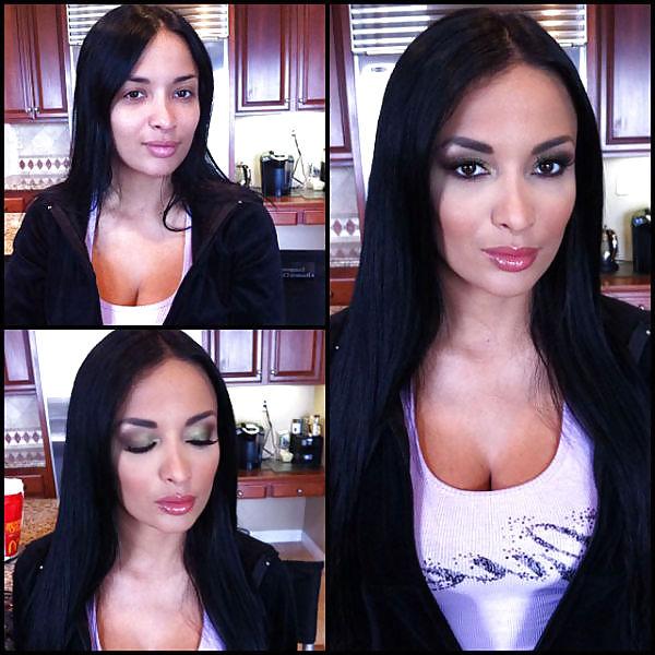 25P Pornstars before and after their makeup
