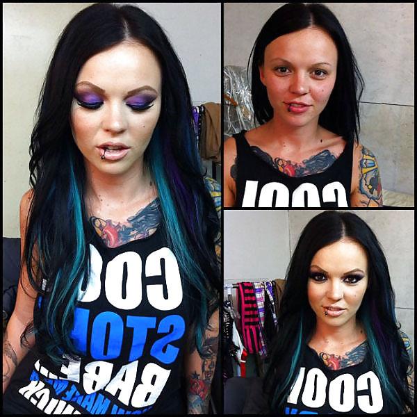 25P Pornstars before and after their makeup