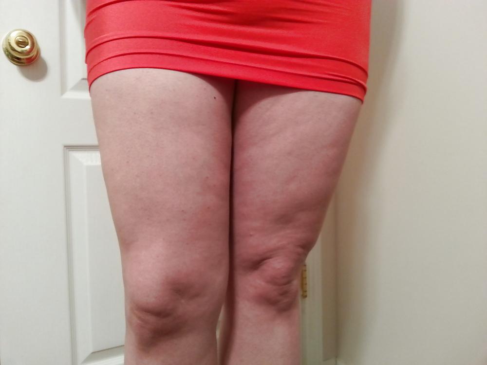 8P 3636 G bbw Lateshay tits to jack off in red mini skirt