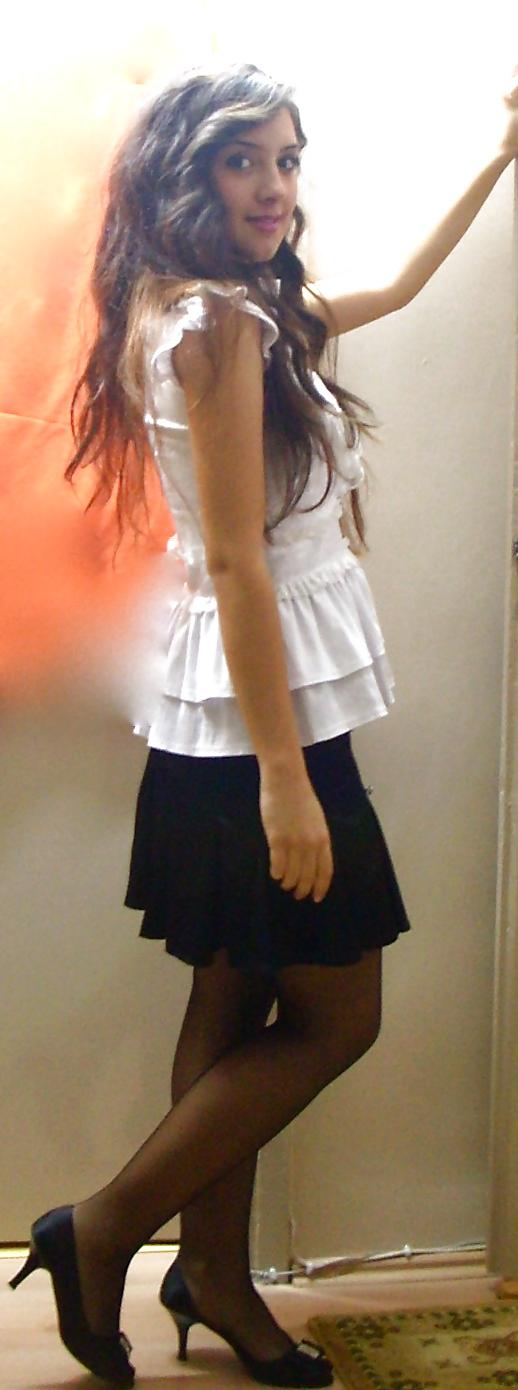 25P Turkish Girl in Black Pantyhose