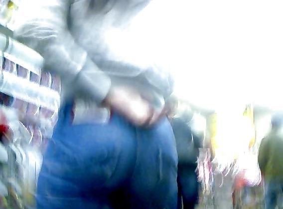 7P Voyeur Asses at Supermarket