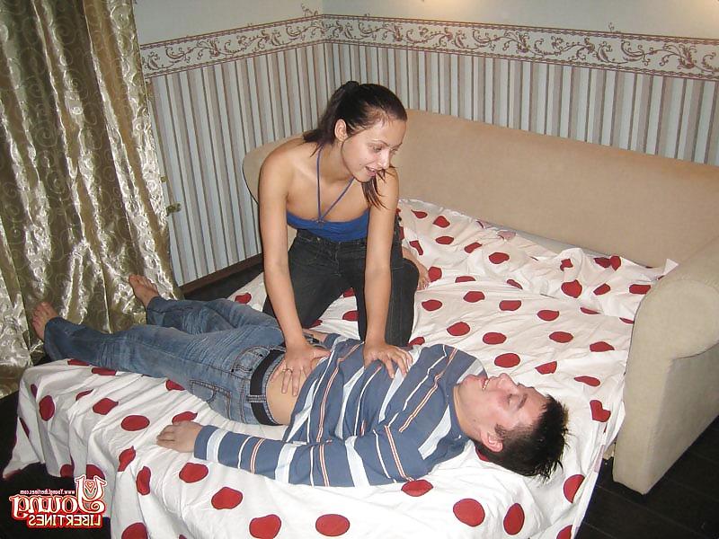 16P Rubber rides dick