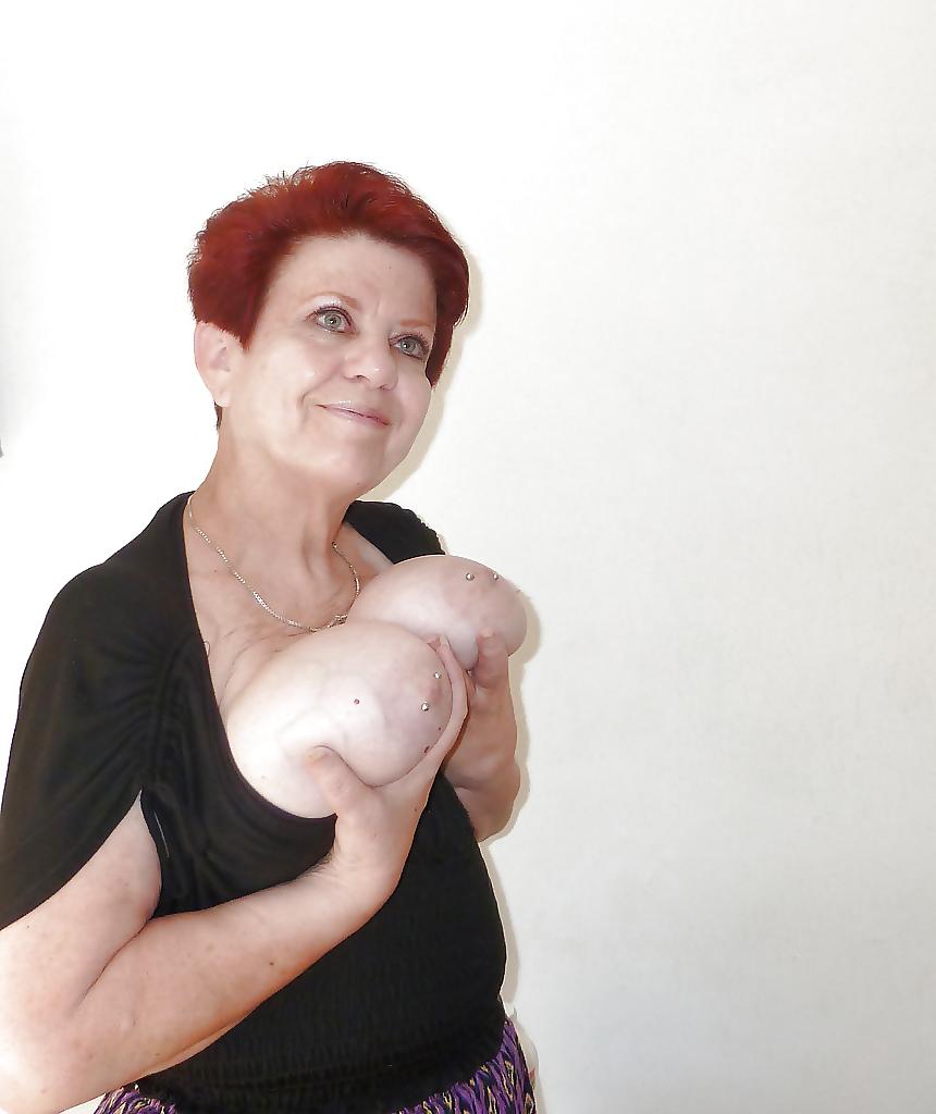 25P Busty, Saggy Redheaded Granny