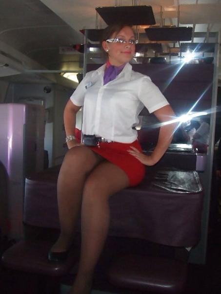 18P Sexy stewardesses, air hostess