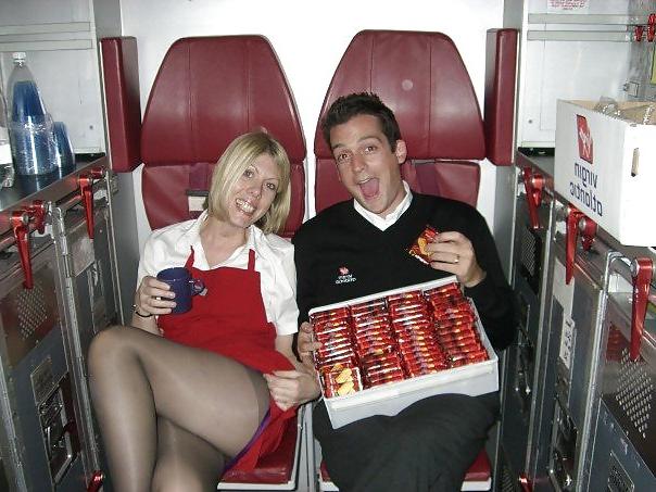 18P Sexy stewardesses, air hostess