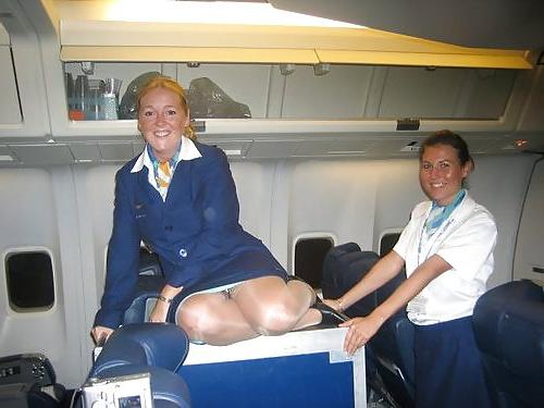 18P Sexy stewardesses, air hostess