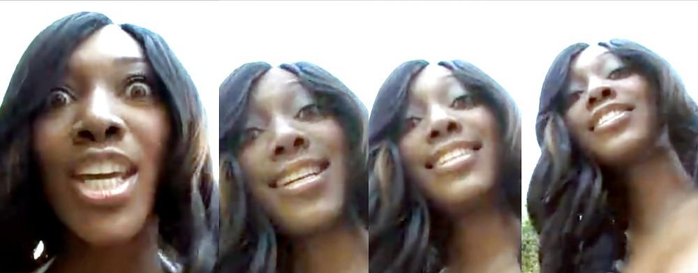 12P Ebony milf spreading her ass