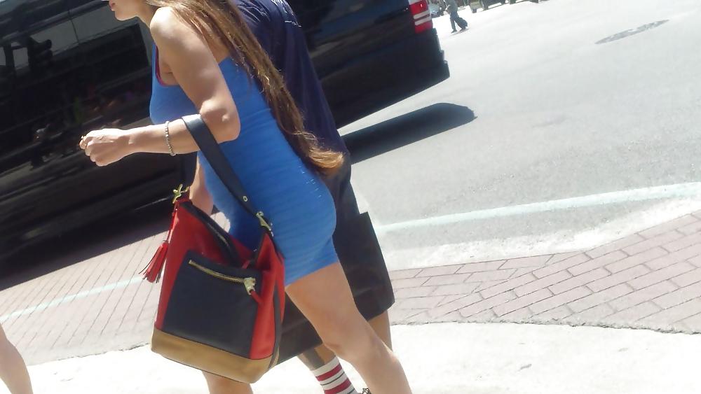 15P Sexy tight teen ass & butt in mini skirt