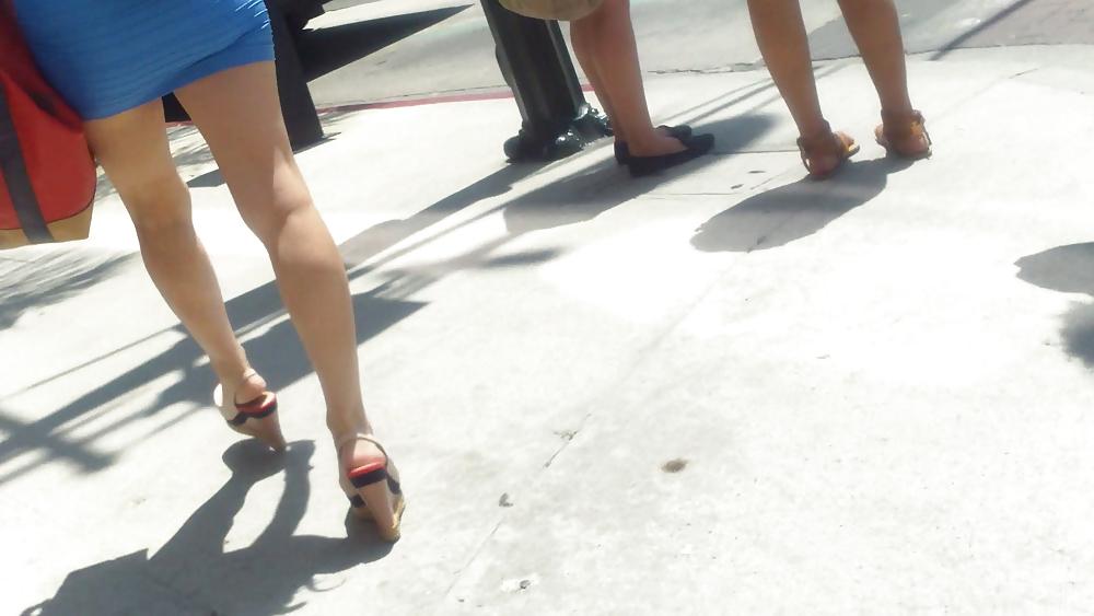 15P Sexy tight teen ass & butt in mini skirt