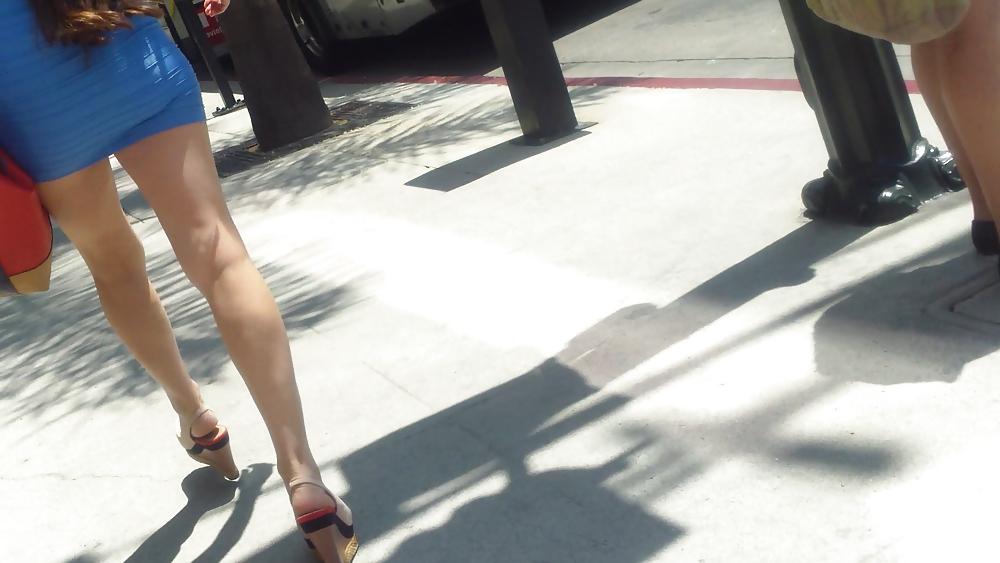 15P Sexy tight teen ass & butt in mini skirt