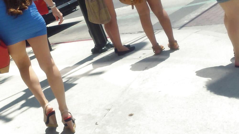 15P Sexy tight teen ass & butt in mini skirt