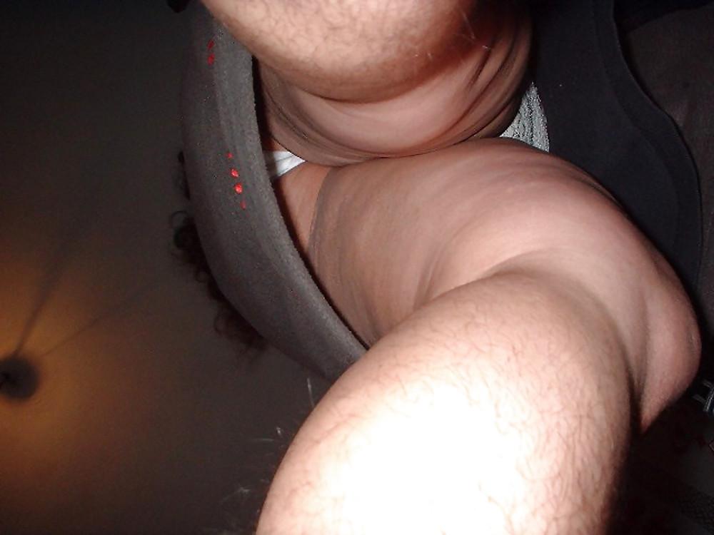 17P Gabrielle hairy legs in upskirt