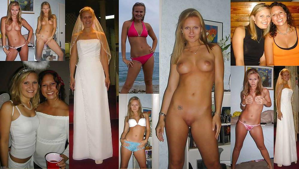 25P Nude brides, some dressed and undressed