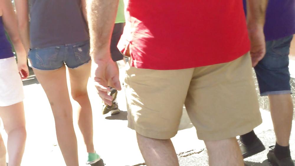 25P Nice teen ass & butt in jean shorts
