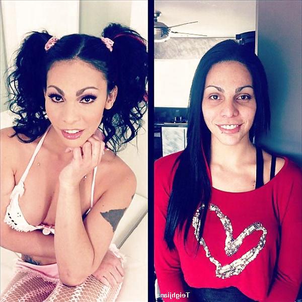 25P Porn starlets dolled up and... not.