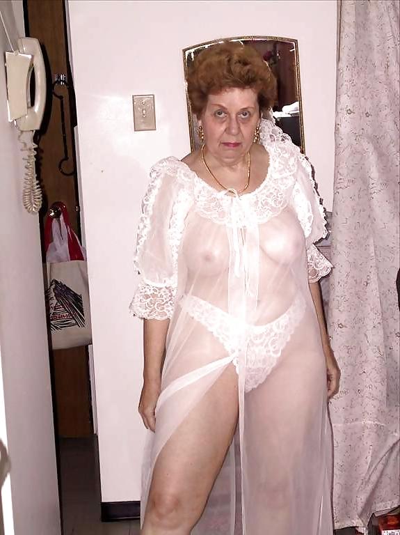 12P Sexy grandma in lingerie