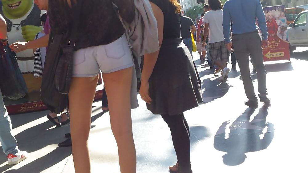 20P Beautiful sexy Italian teen ass & butt in shorts