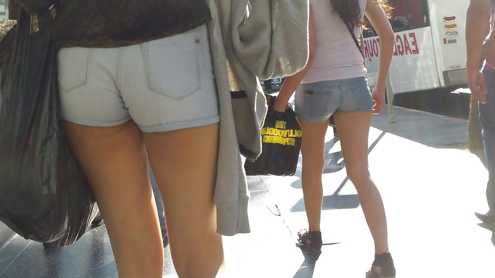 20P Beautiful sexy Italian teen ass & butt in shorts