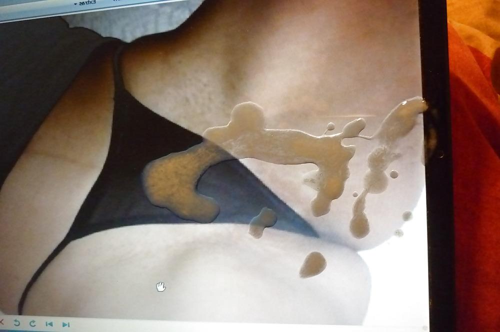 7P Virtual exhibitionisms's wife sprayed with my spunk