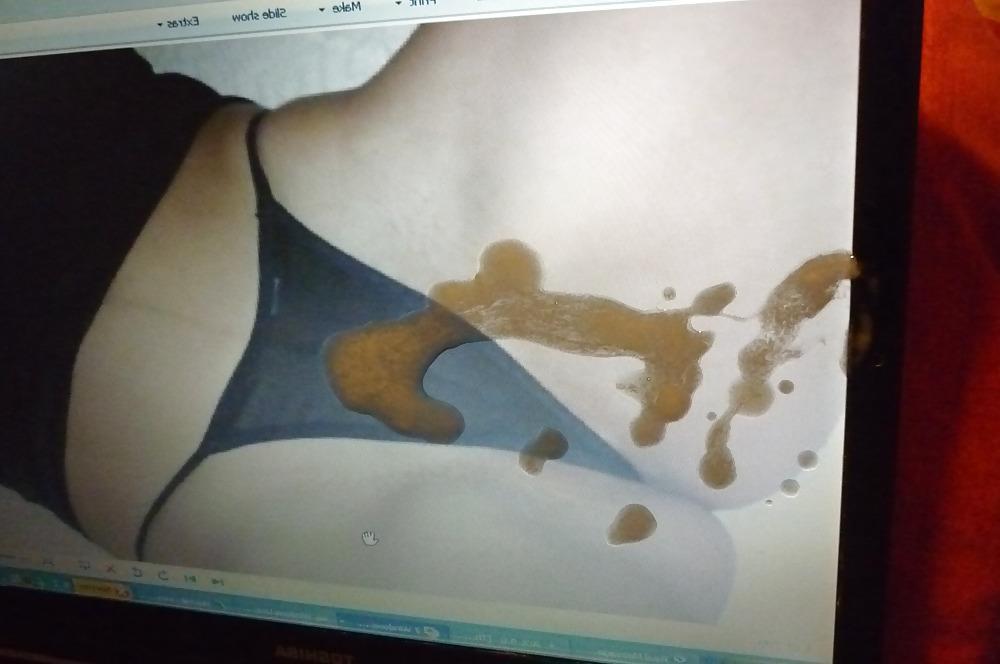 7P Virtual exhibitionisms's wife sprayed with my spunk