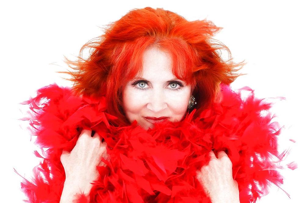 25P Redhead Granny Stripper (Non Nude)