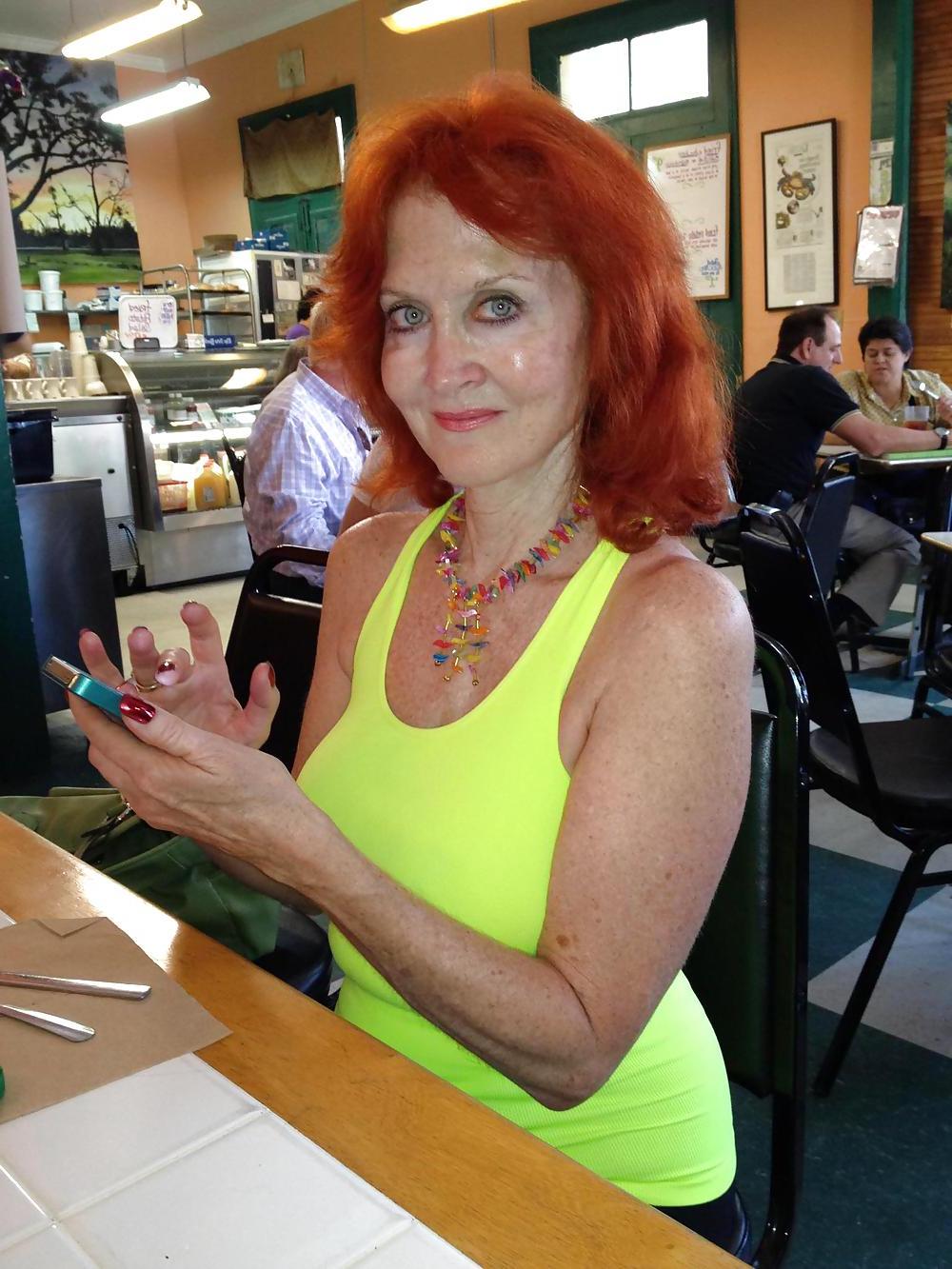 25P Redhead Granny Stripper (Non Nude)