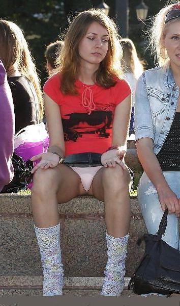20P Upskirt White Panties 4