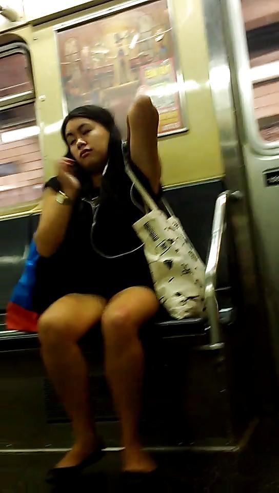8P New York Subway Girls Asian Mini Skirt