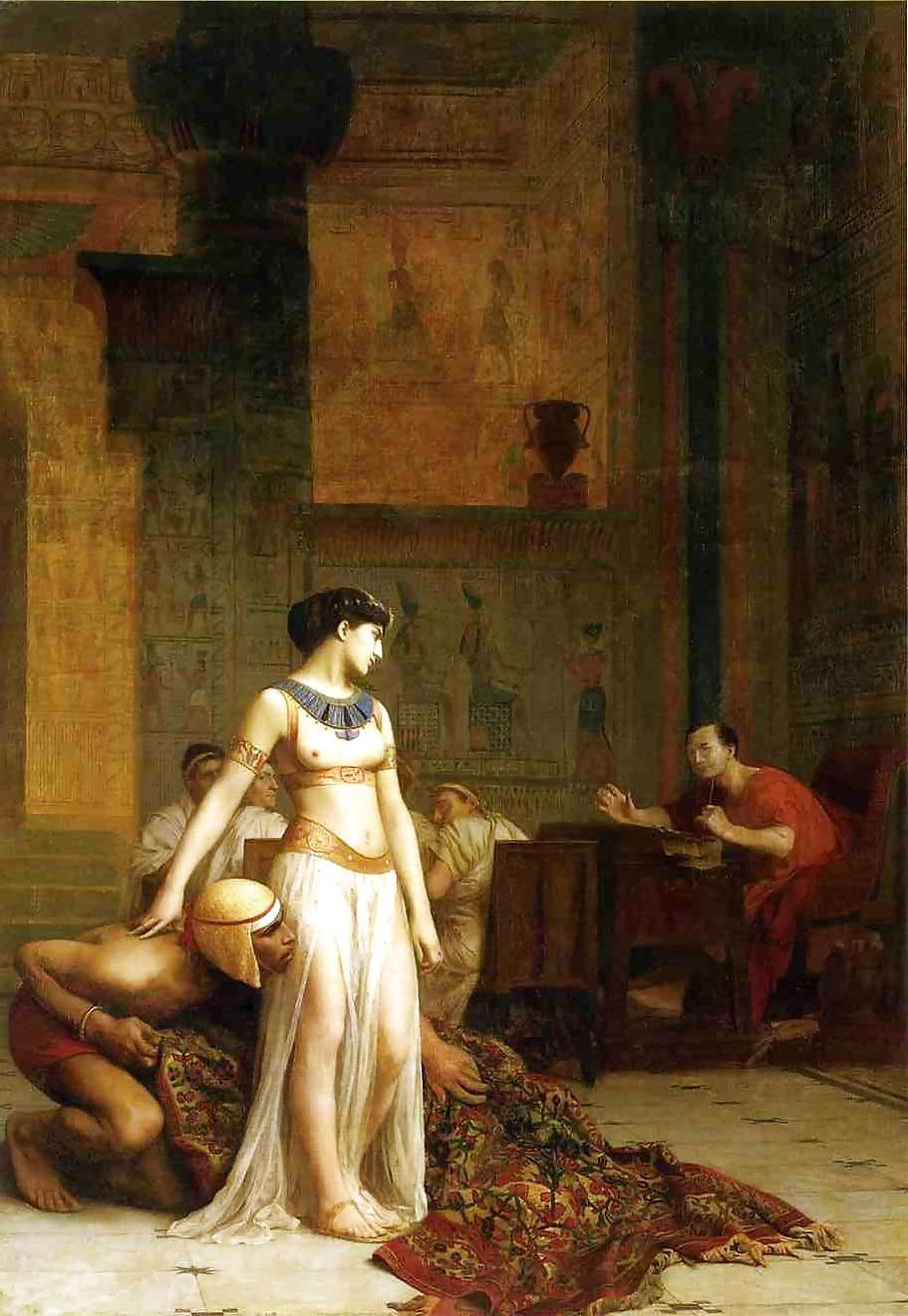 12P Paintings with clothed male and nude female (CMNF)