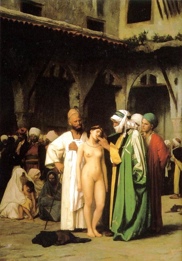 12P Paintings with clothed male and nude female (CMNF)