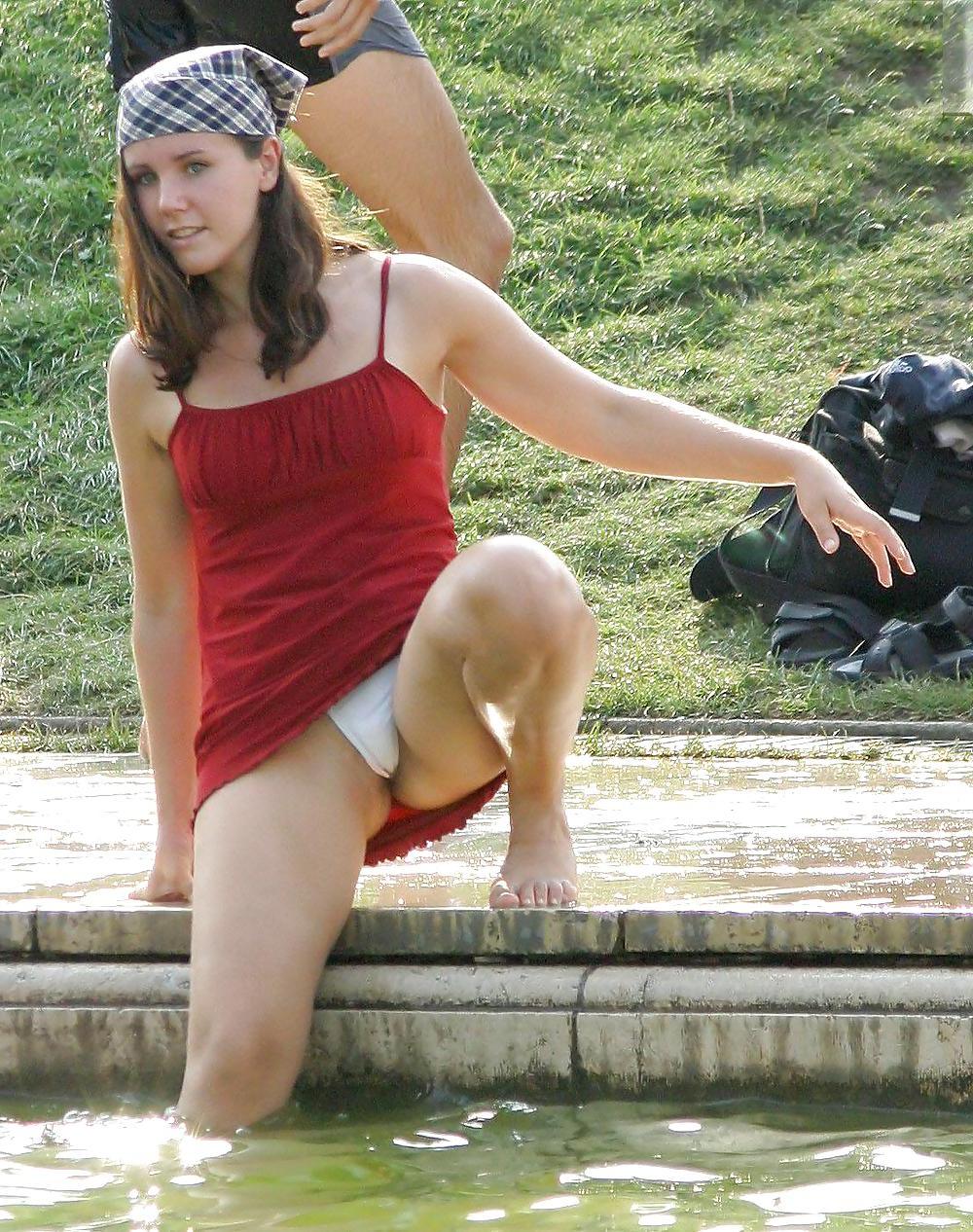 20P Upskirt White Panties 6 